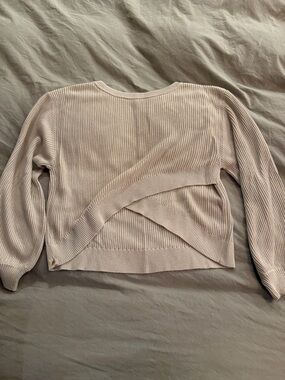 lululemon athletica Cream Ribbed Cross-Back Sweater